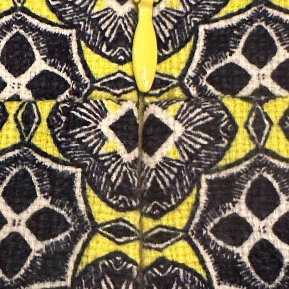 J. CREW The Pencil Basketweave Straight Cotton Lined Skirt Geometric Print Sz 12 - Picture 9 of 11